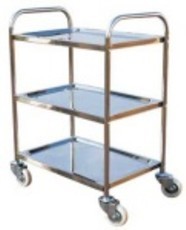 Stainless Steel 3 Tier Hand Platform Trolley