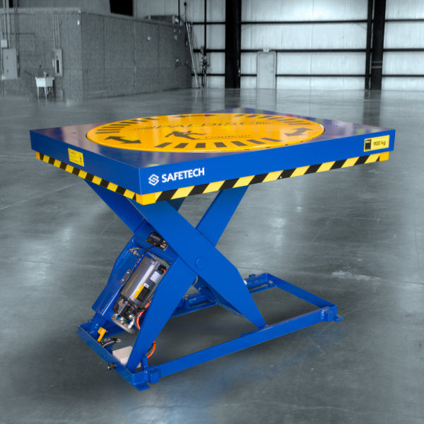 Picture of a Scissor Lift Table with turntable
